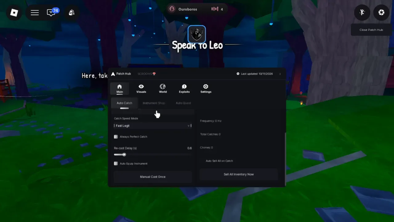 SCROOMS Script Patch Hub: Scroom ESP, Always Perfect Catch